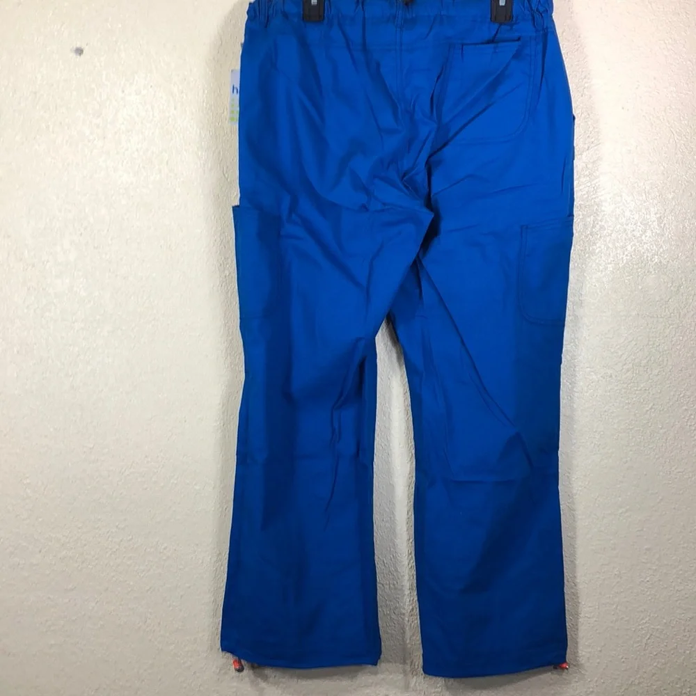 Certainty Nurse Scrubs Pants Blue L Petite NWT Pull On Pockets - Picture 5 of 8